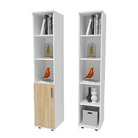 Стеллаж Стандарт С111 Белый/Дуб Санома